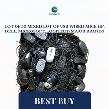 Lot of 50 Mixed Lot of USB Wired Mice HP, Dell, Microsoft, Logitect-Major brands picture