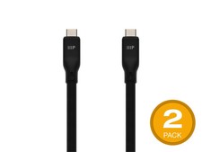 Monoprice USB4 Gen 2 Silicone Cable 6ft Black - 2 Pack picture