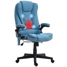 Vibrating Massage Office Chair 6 Point Heat Light Blue Vinsetto ergonomic picture