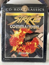 Sealed Strike Commander 1994 Rare EA Big Box PC Video Game Complete CD-ROM CIB picture