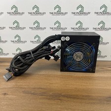 Apevia WIN-500XSPX 500W ATX Power Supply Blue Fan Sleeved Cables Black picture