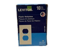 LEVITON 10 Pk. Plastic Wallplates (Light Almond) 78003-TMP picture