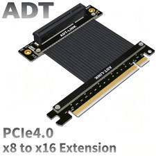 ADT PCI-E X8 Extension Cable Adapter Cable X16 16x 8x Pcie4.0 High Speed Stable picture