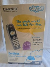 Linksys CIT200 Cordless Skype Phone with Handset & Charging Base Tested Working  picture