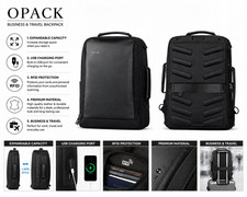 Leather Laptop Backpack for Men 15.6