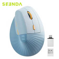 SEENDA Vertical Wireless Mouse Rechargeable Ergonomic USB-C 2.4GHz Silent Click picture