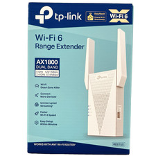 TP-Link AX1800 WiFi 6 Range Extender RE615X Dual Band Gigabit Mesh 1201Mbps picture