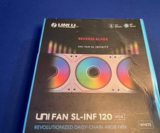 Lian Li Uni Fan SL Inf 120 Revolutionized Daisy Chain ARGB Fan  White NEW Sealed picture