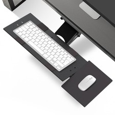 KT1 Ergonomic Under-Desk Computer Keyboard Tray. Adjustable height angle picture