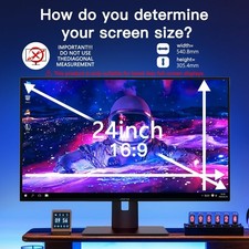 3 Pack Computer Privacy Screen 24” for 16:9 Widescreen Removable Halloive picture