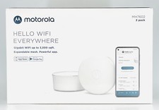 Motorola Mesh WiFi Router Extender 2 Pack  AX1800 -White - STILL IN PLASTIC WRAP picture