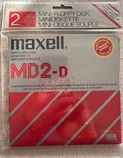 Mini Floppy Disk Maxell 2 Pcs - NEW (Sealed Packed) picture