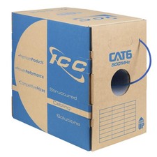 ICC ICCABR6VBL 1000ft Cat 6 UTP Solid Cable 23G Blue picture