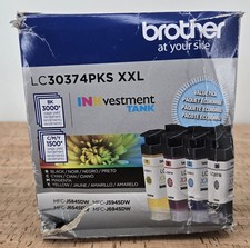 Brother LC3037 XXL 4Pk Black & Color Cartridge Combo Exp 9/28 Sealed picture
