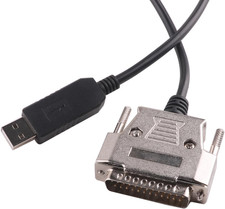 USB to DB25 RS232 Serial Adapter Converter Cable Null Modem FTDI Driver...  picture