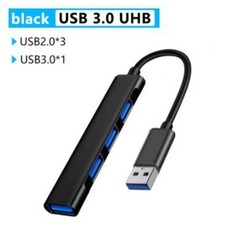USB 3.0 Hub 4-Port Adapter Charger Data SLIM Super Speed PC Mac Laptop Desktop picture