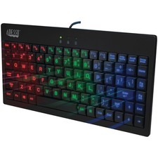 Adesso AKB-110EB Keyboard USB SlimTouch 110 3-Color Illuminated Mini Retail picture