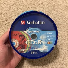 Verbatim LightScribe CD-R Color Background 25 Pack 52x 700MB 80 Min Disc Sealed picture