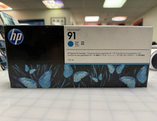 2025 HP DesignJet 91 Cyan Inkjet Cartridge 775ml Genuine C9467A Factory Sealed  picture