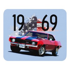 1969 Red Chevy Camaro Z28 Z/28 American Muscle Car Mouse pad picture