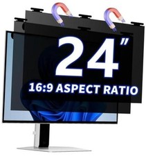 [2 Pack] 24 Inch Magnetic Hanging Computer Privacy Screen for computer 24 Inch picture