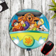 SCOOBY DOO MYSTERY MACHINE ROUND CUSTOM MOUSE PAD DESK MAT HOME SCHOOL GIFT d2 picture