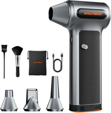 WOLFBOX MF200 Compressed Air Duster with Removable Battery & 4 Nozzles, Cordless picture