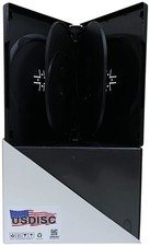 USDISC DVD Cases Chubby 22mm Economy, Sextuple 6 Disc (Black) Lot picture