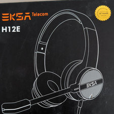 EKSA Telecom H12E USB Noise Cancelling Headset Boom Mic Over-Ear Black picture