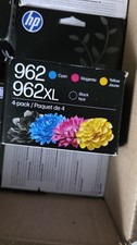 NEW Genuine HP 962XL Black & 962 Cyan Magenta Yellow Ink 4 Pack. Exp 2027 picture