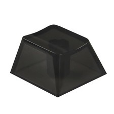 20 PCS Blank Crystal Transparent Black Keycaps PC 1U Cherry Profile R4 MX picture