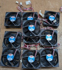 Lot of 10 Top Motor High Speed Fan Dynaeon DF128025BU 80mm 12V Dual Ball 4000RPM picture