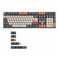 122 Key Double Shot PBT Shine Through OEM Keycaps Rainbow Carbon Backlit picture