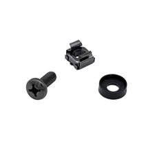WEAXIO 40 Pack M6x16mm Rack Mount Cage Nuts & Screws & 40 Pack, Black Nickel  picture