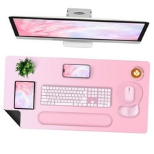 4-in-1 Large Gaming Mouse Pad, Keyboard Wrist Rest Pad & Wrist Soft Pink picture