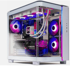 White RGB Gaming Tower Desktop PC  ATX RYZEN 5500 RTX 3070ti ASUS AMD B550 picture