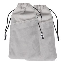 2 Pcs Cell Phone Sleeves (Size M) - Soft Phone Storage Pouch Organizer, Gray picture