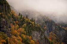 Landscape fall mist trees nature Custom Gaming Mat Desk picture
