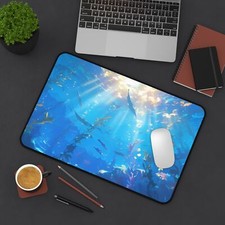 Ocean Waters Desk Mat | Nautical Office Decor, Inspirational Mouse Pad picture