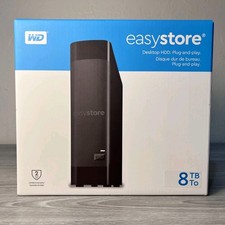 8TB WD Easystore 8TB External USB 3.0 Hard Drive Black WITH WARRANTY (Sealed) picture