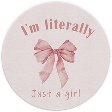 7.9x7.9 Inch Coquette Preppy Pink Bow Girly Cute Home Office Desk Mouse Pad picture