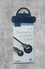 Insignia DisplayPort to Hdmi Cable 6 Ft 4K Ultra HD Black ns-pcdphd626 picture