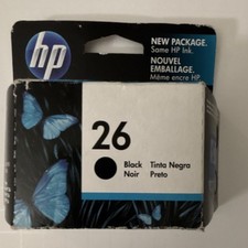 HP 26 Authentic Black Ink Cartridge 51626A Sealed Box 1.35 Oz New Old Stock picture