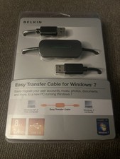 Belkin Easy Transfer Cable Windows 7 USB 2.0 8ft Data Migration New Sealed picture