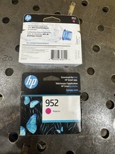 HP 952 Magenta Genuine Original Inkjet Ink Cartridge L0S52AN Qty 2 Units EXPIRED picture