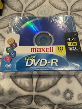 Maxwell Color DVD-R 4.7 GB 120 Min Pack of 10 Blank Discs Brand New Sealed picture
