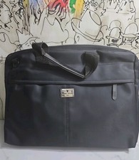 Rudolph Valentino 1921 Logo Plaque Black Nylon Briefcase Laptop Bag 15x11x2.5 picture