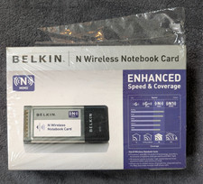 NEW Retro Laptop Lot Belkin F5D8013 PCMCIA N WiFi Card CF Card Reader Zonet Key picture