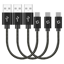 Cellet 4-Inch USB-C Cable, Type-C to USB-A Fast Charging Cord 5 inches, Black picture