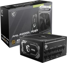 (Factory Refurbished) MSI MAG A1000GL PCIE5 80 GOLD 1000W GAMING POWER SUPPLY picture